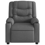 vidaXL Fauteuil inclinable électrique Gris foncé Tissu