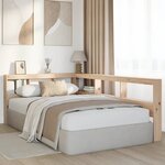 vidaXL Tête de lit de bibliothèque en forme de L bois massif de pin