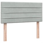 vidaXL Sommier à lattes de lit et matelas gris clair 100x210cm velours