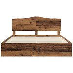 vidaXL Cadre de lit Bois ancien 200 x 200 cm Pin massif