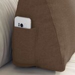 vidaXL Coussin de Dos Marron 60 x 20 x 50 cm tissu