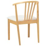 vidaXL Chaise de salle à manger 2 Pièces Naturel et Blanc
