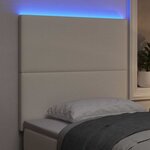 vidaXL Tête de lit LED avec des lumières à LED Crème 80 cm Polyester