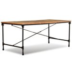 vidaXL Table de salle à manger Bois de récupération massif 180 cm