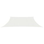 vidaXL Voile d'ombrage 160 g/m² Blanc 3/4x2 m PEHD