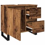 vidaXL Armoire de lavabo de salle de bain vieux bois 65x33x60 cm