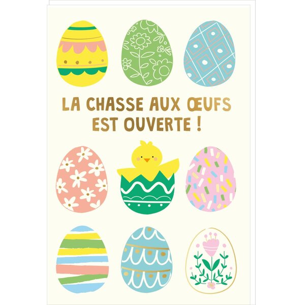 Carte De Pâques - Œufs Pâques & Poussins - Draeger paris