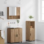 vidaXL Ensemble de mobilier de salle de bain 3 Pièces chêne artisanal