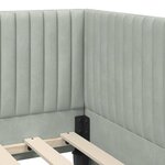 vidaXL Cadre de lit d'angle Gris clair 80 x 200 cm Velours