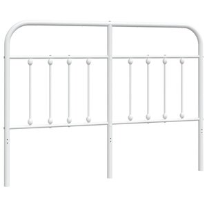 vidaXL Tête de lit de remplacement métal blanc 135 cm