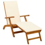 vidaXL Chaise longue inclinable et pliable 55 x 146 x 91 cm
