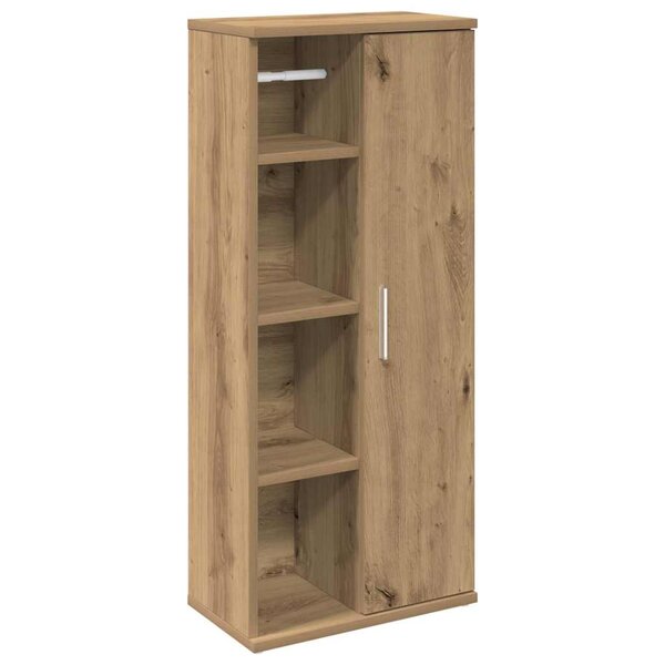 vidaXL Meuble de salle de bain avec porte-rouleau chêne artisanal