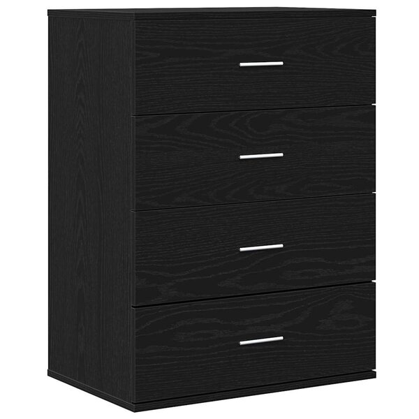 vidaXL Buffet avec tiroir Chêne noir 60 x 39 x 80 cm Bois d'ingénierie