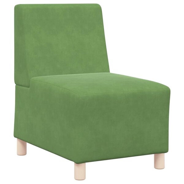 vidaXL Canapé modulaire sans accoudoirs Vert clair 55 cm Velours
