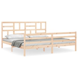 vidaXL Cadre de lit sans matelas 200x200 cm bois massif