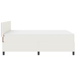 vidaXL Lit à Sommier avec matelas et lumière LED crème 140x200 cm en velours côtelé