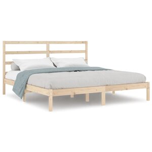 vidaXL Cadre de lit sans matelas 200x200 cm bois massif de pin
