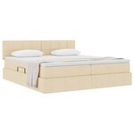 vidaXL Lit de Rangement Crème 180 x 200 cm Cuir synthétique