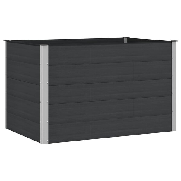 vidaXL Jardinière surélevée Noir 150 x 100 x 91 cm