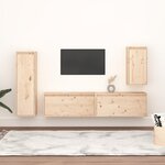 vidaXL Meubles TV 4 Pièces Bois massif de pin