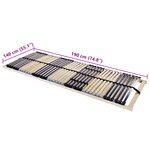 vidaXL Sommier à lattes Marron 140 x 190 cm Bois de hêtre massif