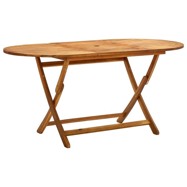 vidaXL Table de jardin pliable 160x85x75 cm Bois d'acacia massif
