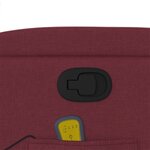 vidaXL Fauteuil de massage inclinable Rouge bordeaux Tissu