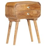 vidaXL Table de chevet 43 x 30 x 58 cm Bois de manguier massif