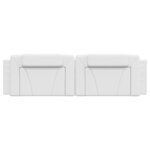 vidaXL Coussin de tête de lit blanc 180 cm similicuir