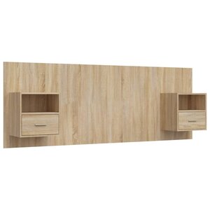 vidaXL Tête de lit avec armoires Chêne sonoma Bois d'ingénierie