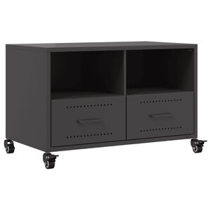 vidaXL Meuble TV noir 68x39x43 5 cm acier