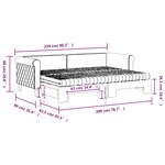 vidaXL Lit de jour avec gigogne et matelas vert foncé 80x200cm velours