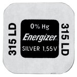 Blister de 1 Pile Montres 1 55V Oxyde d'Argent 315 SR67 SR716SW ENERGIZER