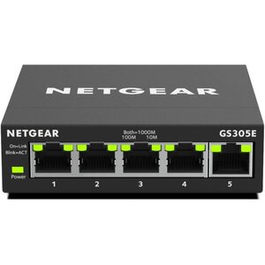 NETGEAR Commutateur Ethernet GS305E 5 Ports Gérable - 2 Couches supportées - Paire torsadée