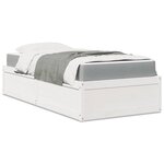vidaXL Lit avec matelas blanc 90x190 cm bois massif de pin