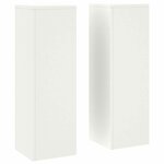 vidaXL Supports pour plantes 2 Pièces Blanc 24 x 24 x 75 cm Acier