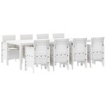 vidaXL Ensemble de salle à manger pour jardin 9 Pièces Gris clair