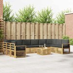 vidaXL Ensemble de canapés d'extérieur 8 Pièces Blanc et Anthracite