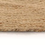 vidaXL Tapis Jute tressé 90 cm rond