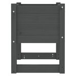 Vidaxl jardinière gris 40x40x52 5 cm bois massif de pin