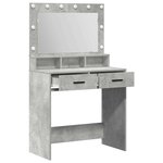 vidaXL Coiffeuse Gris béton 79 x 41 x 135 cm Bois d'ingénierie