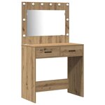 vidaXL Table de Toilette avec tiroir 2 Pièces Marron 40 x 41 x 75 cm
