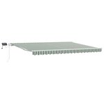 vidaXL Auvent Rétractable avec 450 × 350 cm Vert et blanc