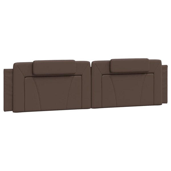 vidaXL Coussin de tête de lit Viana marron 200 cm similicuir