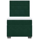 vidaXL Sommier à lattes de lit avec matelas Vert foncé 90x200 cm