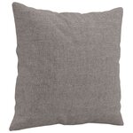 vidaXL Canapé 2 places avec oreillers décoratifs taupe 140 cm tissu