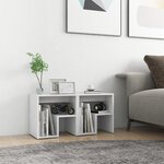 vidaXL Tables de chevet 2 Pièces blanc 40x30x40 cm bois d'ingénierie