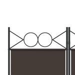 vidaXL Cloison de séparation 6 panneaux Marron 240x200 cm Tissu