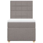 vidaXL Sommier à lattes de lit avec matelas Taupe 100x200 cm Tissu