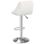 vidaXL Tabourets de bar lot de 2 blanc similicuir